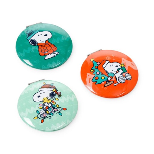 Espelho de bolso Peanuts Snoopy & Woodstock natal sortido