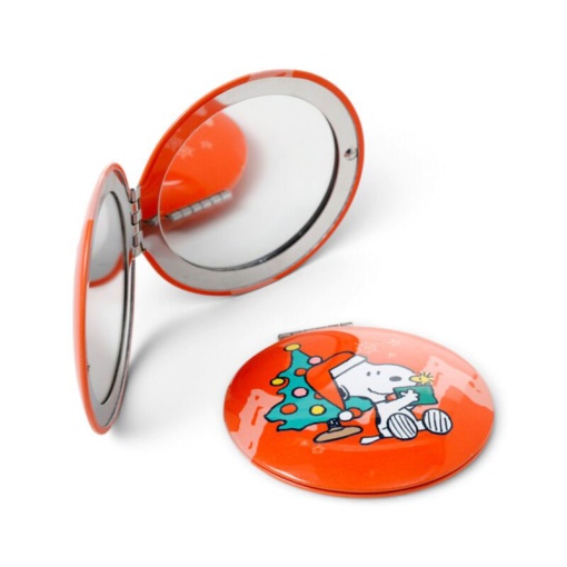 Espejo de bolsillo de Snoopy y Woodstock de Peanuts, surtido navideño.