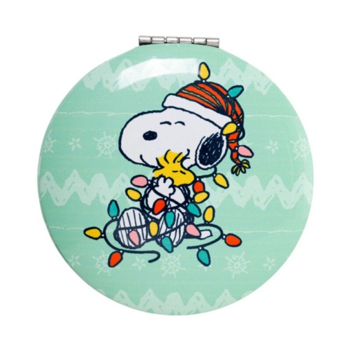 Espejo de bolsillo de Snoopy y Woodstock de Peanuts, surtido navideño.