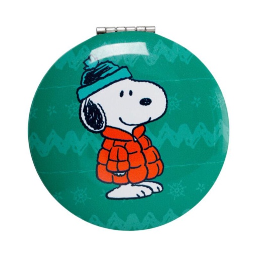 Espejo de bolsillo de Snoopy y Woodstock de Peanuts, surtido navideño.