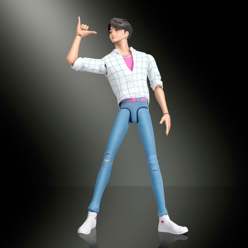 Jinu de K-Pop Demon Hunters con manos, caras y accesorios intercambiables Mattel JRY33