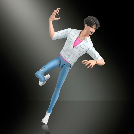 Jinu de K-Pop Demon Hunters con manos, caras y accesorios intercambiables Mattel JRY33