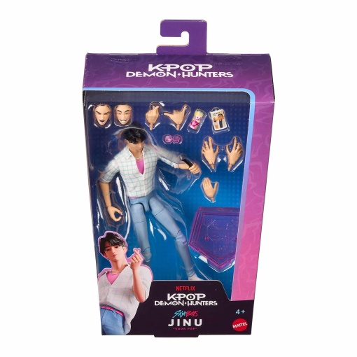 Jinu de K-Pop Demon Hunters con manos, caras y accesorios intercambiables Mattel JRY33