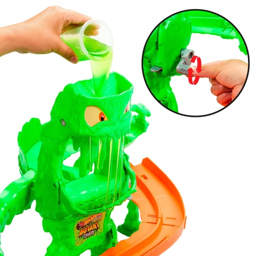 Hot Wheels Monster Trucks Mutant Chaos Track Monster Defeat Mattel JMK90