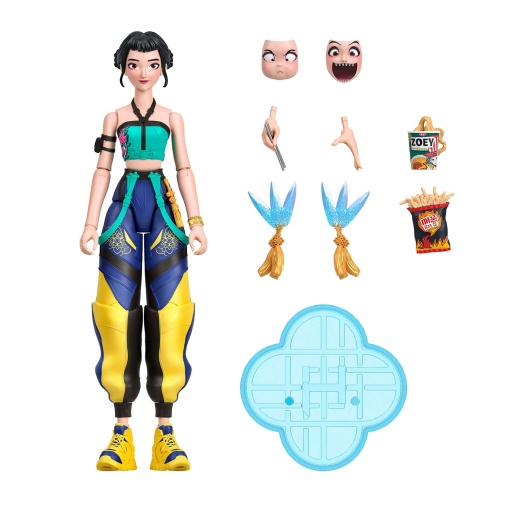 Zoey de K-Pop Demon Hunters con manos, caras y accesorios intercambiables, Mattel JRY32