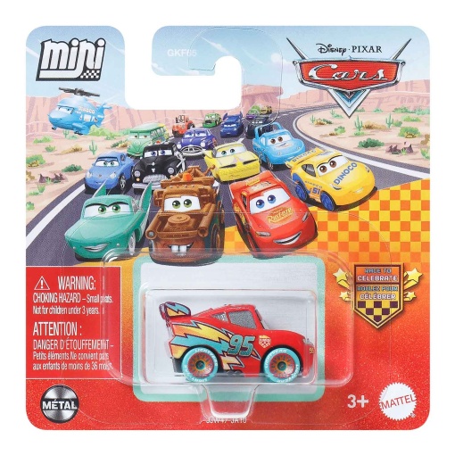 Mini carrera de Rayo McQueen de Disney Pixar Cars para celebrar Mattel GKF65/JJW47