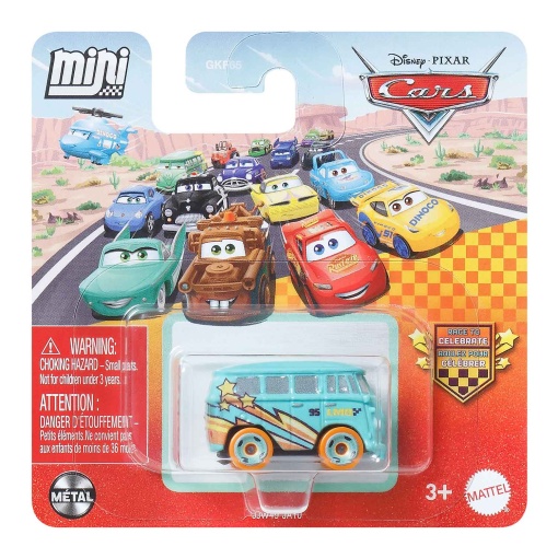 Mini carrera de Fillmore de Disney Pixar Cars para celebrar Mattel GKF65/JJW49