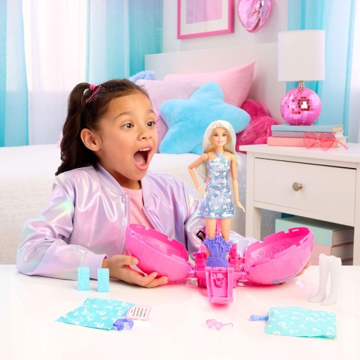 Barbie Team Roll and Reveal estrella del pop Mattel JMK19