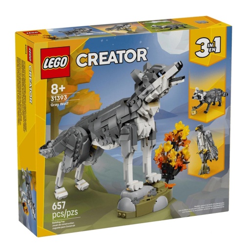 LEGO Creator 3-in-1 animais da floresta: lobo-cinzento 31393
