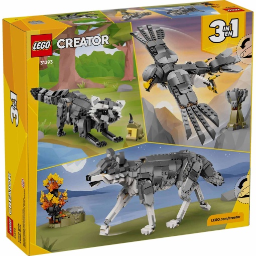 LEGO Creator 3-in-1 animais da floresta: lobo-cinzento 31393