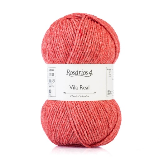 Fio de tricot Rosários 4 Vila Real 100g morango 13