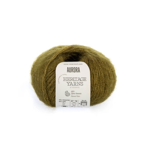 Fio de tricot Rosários 4 Aurora 25g verde musgo 97