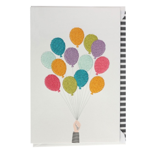 Postcard Artebene embroidered balloons