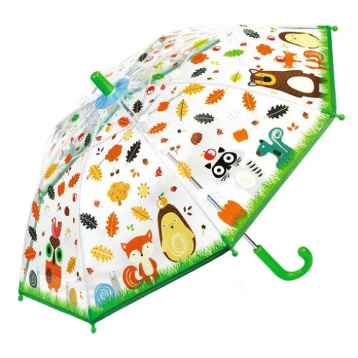 Guarda-chuva manual djeco 70cm animais da floresta