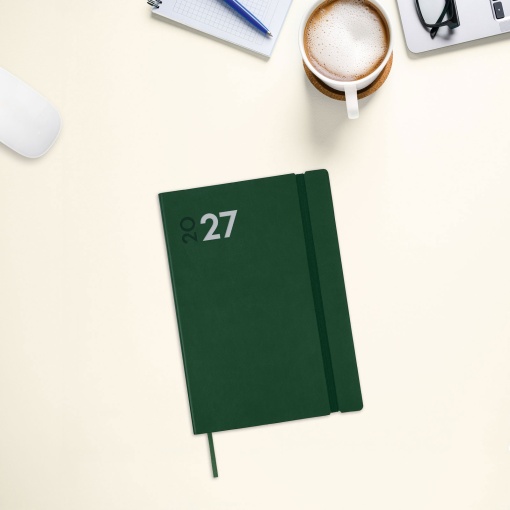 Weekly planner A5 2027 finocam Mara verde