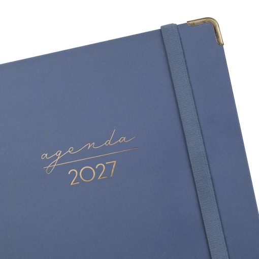 Weekly planner A5 2027 spiral bound Finocam Alma Azul