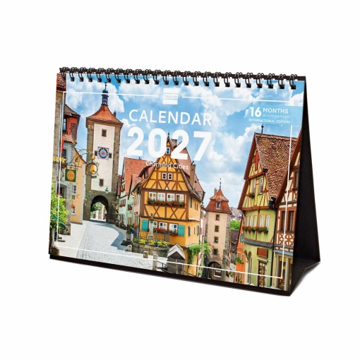 2027 Desk Calendar Finocam 21x15cm Charming
