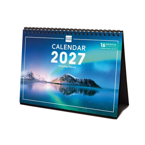 2027 Desk Calendar Finocam 21x15cm Nature