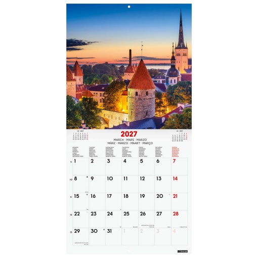 2027 wall calendar finocam 30x30cm Charming