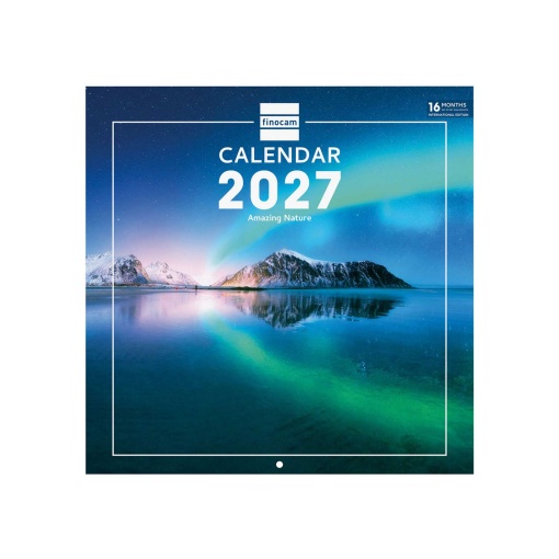 2027 wall calendar finocam 30x30cm Nature