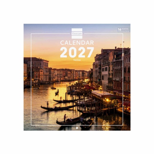 2027 wall calendar finocam 30x30cm Venice