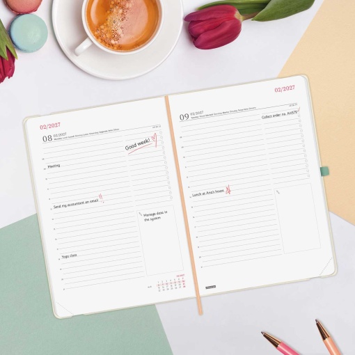 A5 2027 Daily Planner Finocam Capri Happy