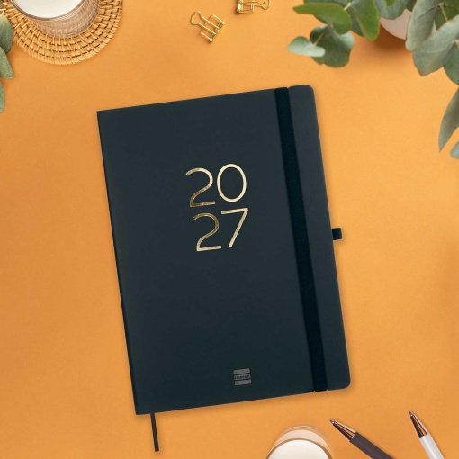 Weekly planner 176x250mm 2027 Finocam Capri black