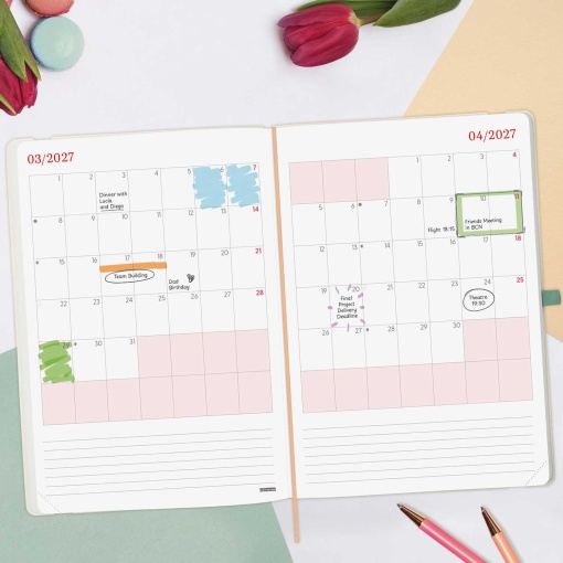 Weekly planner 176x250mm 2027 finocam Capri Happy