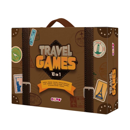Juegos de viaje 10 en 1 color oliva