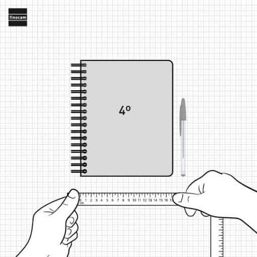 A5 2027 weekly planner, spiral bound, Finocam Optimal, gray.