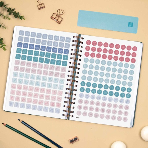 Daily planner 176x250mm 2027 spiral bound Finocam Optimal blue