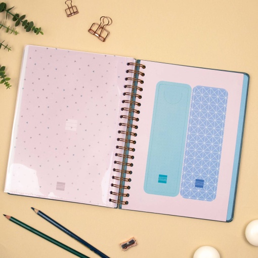 Daily planner 176x250mm 2027 spiral bound Finocam Optimal blue