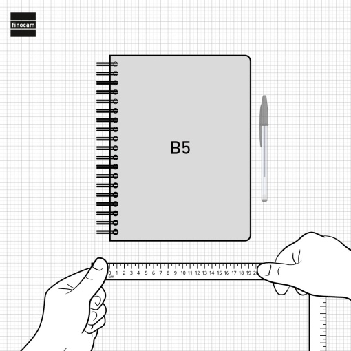 Daily planner 176x250mm 2027 spiral bound Finocam Optimal blue