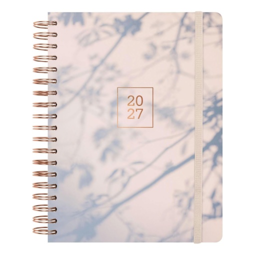 Daily planner 176x250mm 2027 spiral bound Finocam Optimal gray