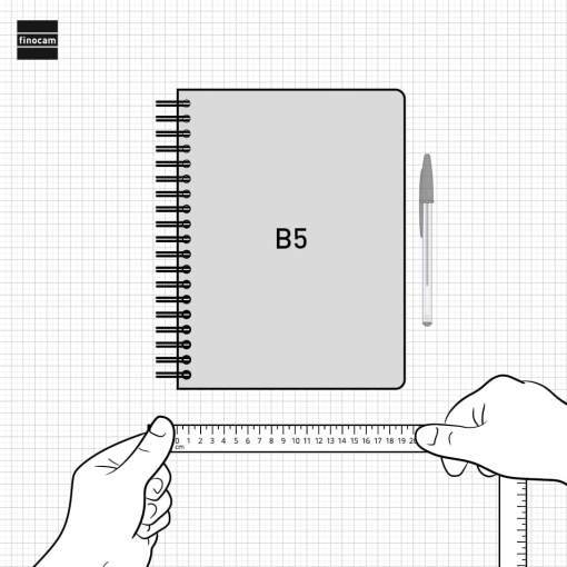 Daily planner 176x250mm 2027 spiral bound Finocam Optimal gray