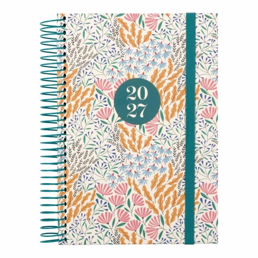 A5 2027 Spiral-Bound Daily Planner, Finocam Fashion, Spike
