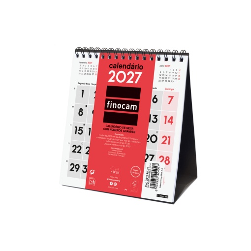 2027 desk calendar, Finocam, 14x15cm
