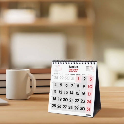 2027 desk calendar, Finocam, 14x15cm