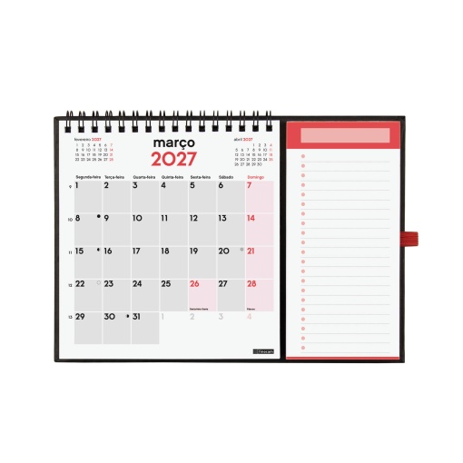 Magnetic wall calendar 2027 finocam 14x15cm