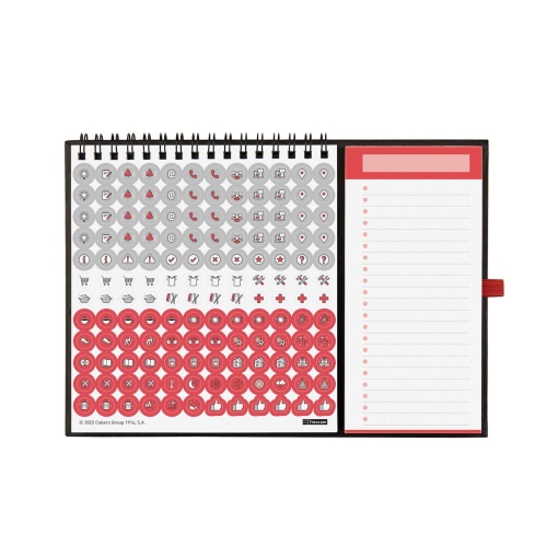 Magnetic wall calendar 2027 finocam 14x15cm