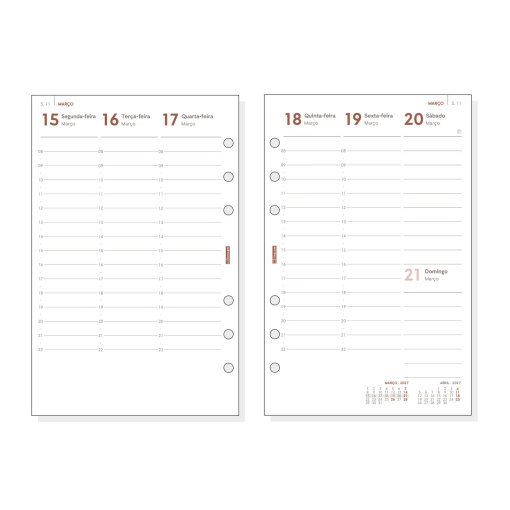 Recarga organizer semanal A5 2027 finocam