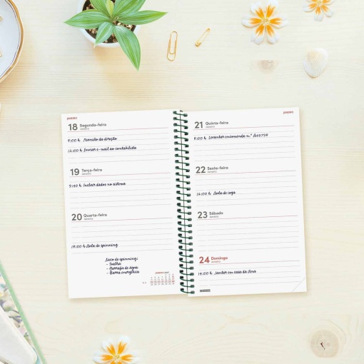 Weekly planner, 117x181mm, 2027, spiral bound, Finocam Beta Impossible