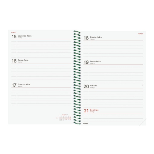Weekly planner A5 2027 spiral bound Finocam Beta Impossible
