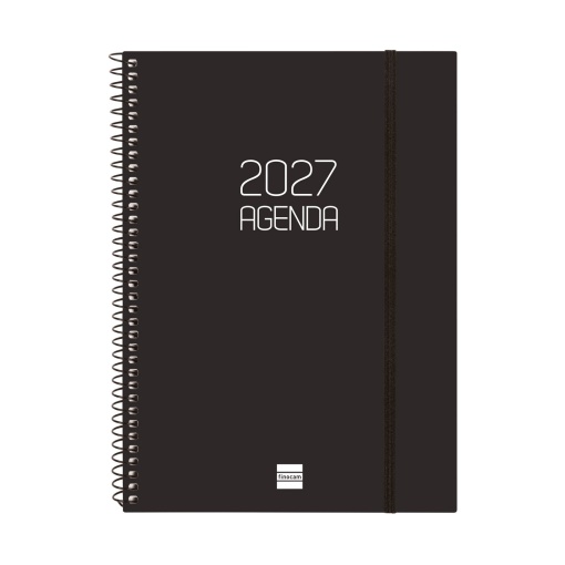 Agenda semanal A5 2027 espiral finocam Beta preto