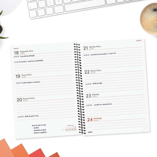 Agenda semanal A5 2027 espiral finocam Beta preto