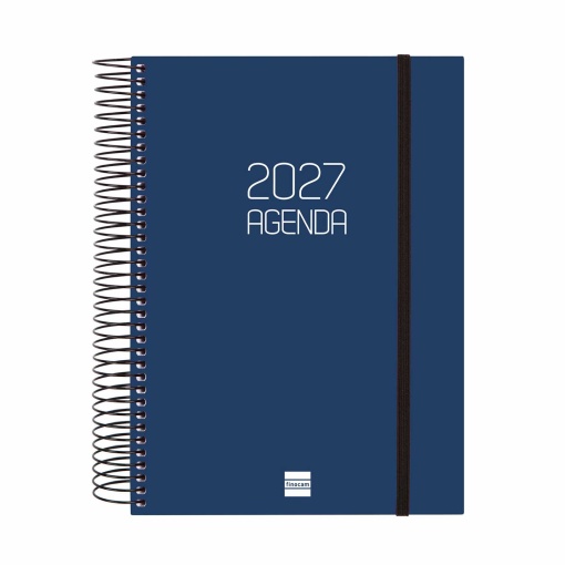 Agenda diária A5 2027 espiral finocam Beta azul