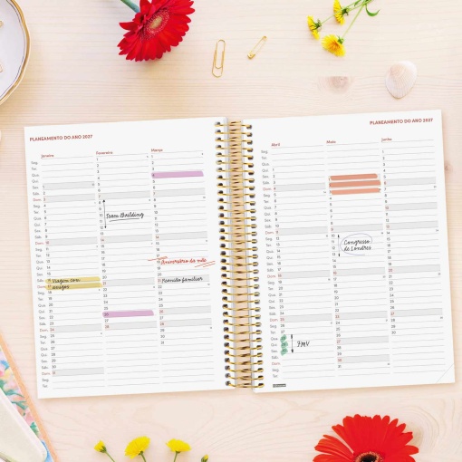 Agenda diária A5 2027 espiral finocam Beta Agora