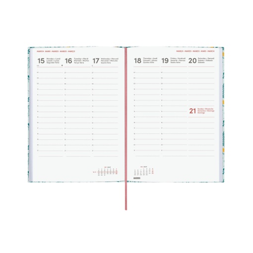 Weekly planner A5 2027 finocam Berlin Wheat