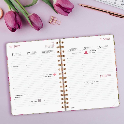 Weekly planner A5 2027 spiral bound, Finocam You Sheets