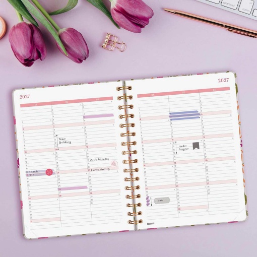 Weekly planner A5 2027 spiral bound, Finocam You Sheets
